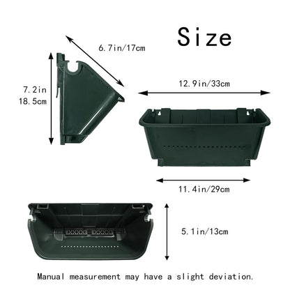 Self-Watering Wall Mounted Planter Set, Indoor and Outdoor Vertical Planter, Stackable Wall Mounted, for Balcony Decoration(Blackish Green 4 Pack)