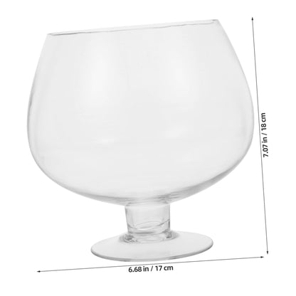 BESPORTBLE Clear Bubble Bowl, Glass Vase with Stand Fish Bowl Clear Planter Terrarium Globe Flower Vase Hydroponic Kitchen Table Centerpiece Footed Pedestal