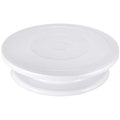 Kootek Cake Stand, 11 Inch Rotating Cake Turntable for Decorating, Display & Baking, Smooth Revolving Spinner Stand (White)