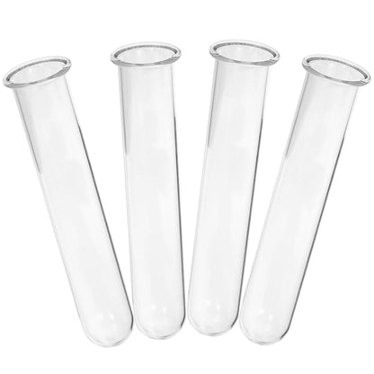 JOINPAYA 4pcs Glass Propagation Tubes Hydroponic Plant Test Tube Vases 2.5x3x18cm for Desktop Terrarium and Wall Terrarium Supplies