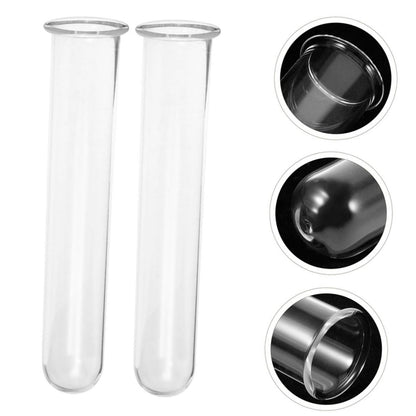 VALICLUD 6pcs Clear Glass Test Tubes for Plants Hydroponics Vase Transparent Flower Tubes Desk Terrarium Water Propagation Decorative Plant Containers