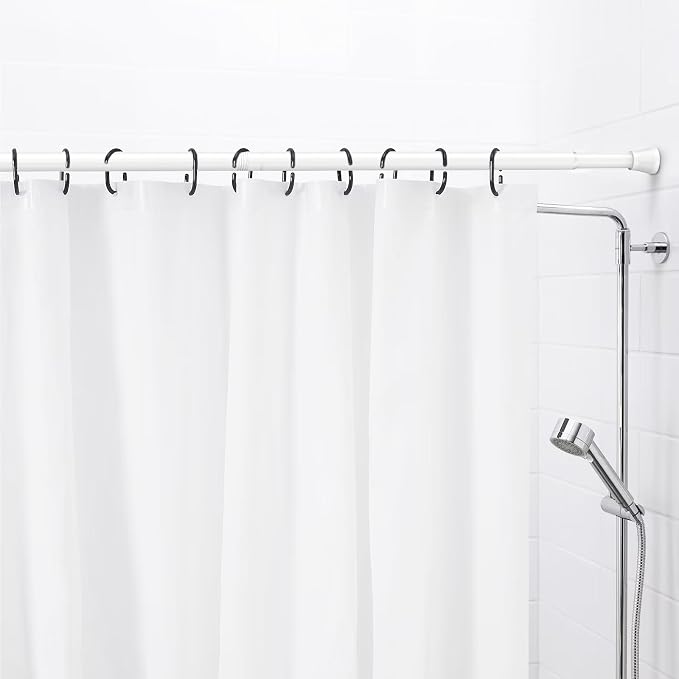 AIZESI 2pcs Spring Tension Curtain Rod 28 to 48 Inch,White Tension Rod Adjustable Curtain Rod Non Slip Curtain Tension Rod No Drill Spring Curtain Rod for Window?Bathroom?Doorway