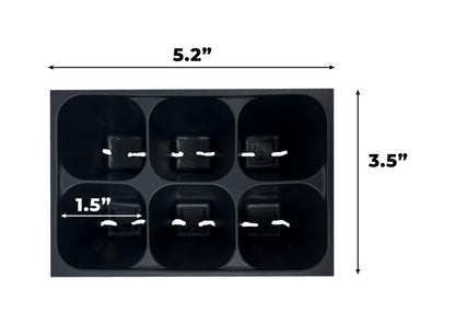 Seed Starter Trays, 144 Cells (24 Trays - 6 Cells Per Tray) + Plant Stakes