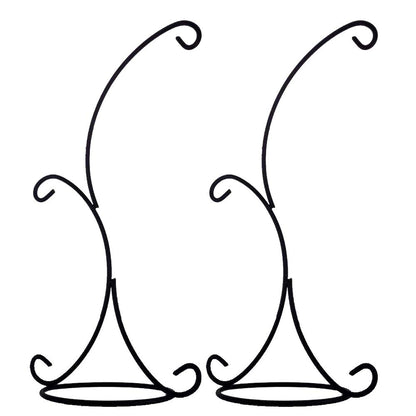 YEARCHY Ornament Display Hanger Rack Stand Hook Chrismas Ornament Party Decoration Holder Air Plant Flower Pot Hanging Terrarium Home Office Decoration (Black, 2)