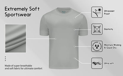Opna Youth Boys Dri Fit Athletic T Shirts for Boys & Girls Sports Undershirt – Youth & Teen Sizes Silver-S