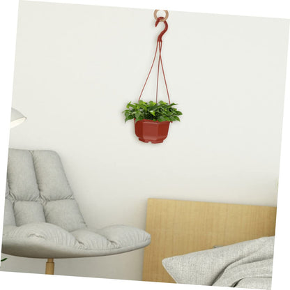 Toyvian Hanging Flower Pots with Hooks, 15 Sets Plastic Plant Pots for Chlorophytum Indoor Outdoor Hanging Planters for Balcony Garden Patio Decor Stylish Round Design