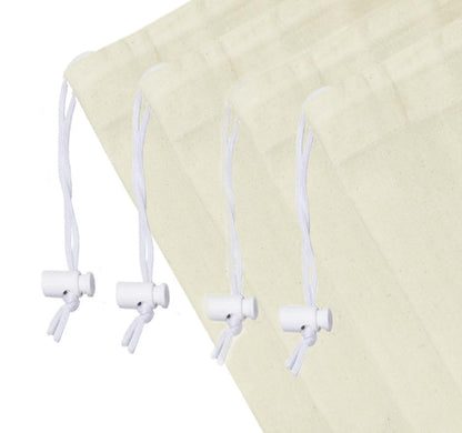 COTTON CRAFT Extra Large Laundry Bags -4 Pack Heavy Duty Durable Cotton Canvas Drawstring Closure Washable Laundry Bag - Back to School Travel College Dorm Basket Liner Clothes Organizer - XL 28 x 36