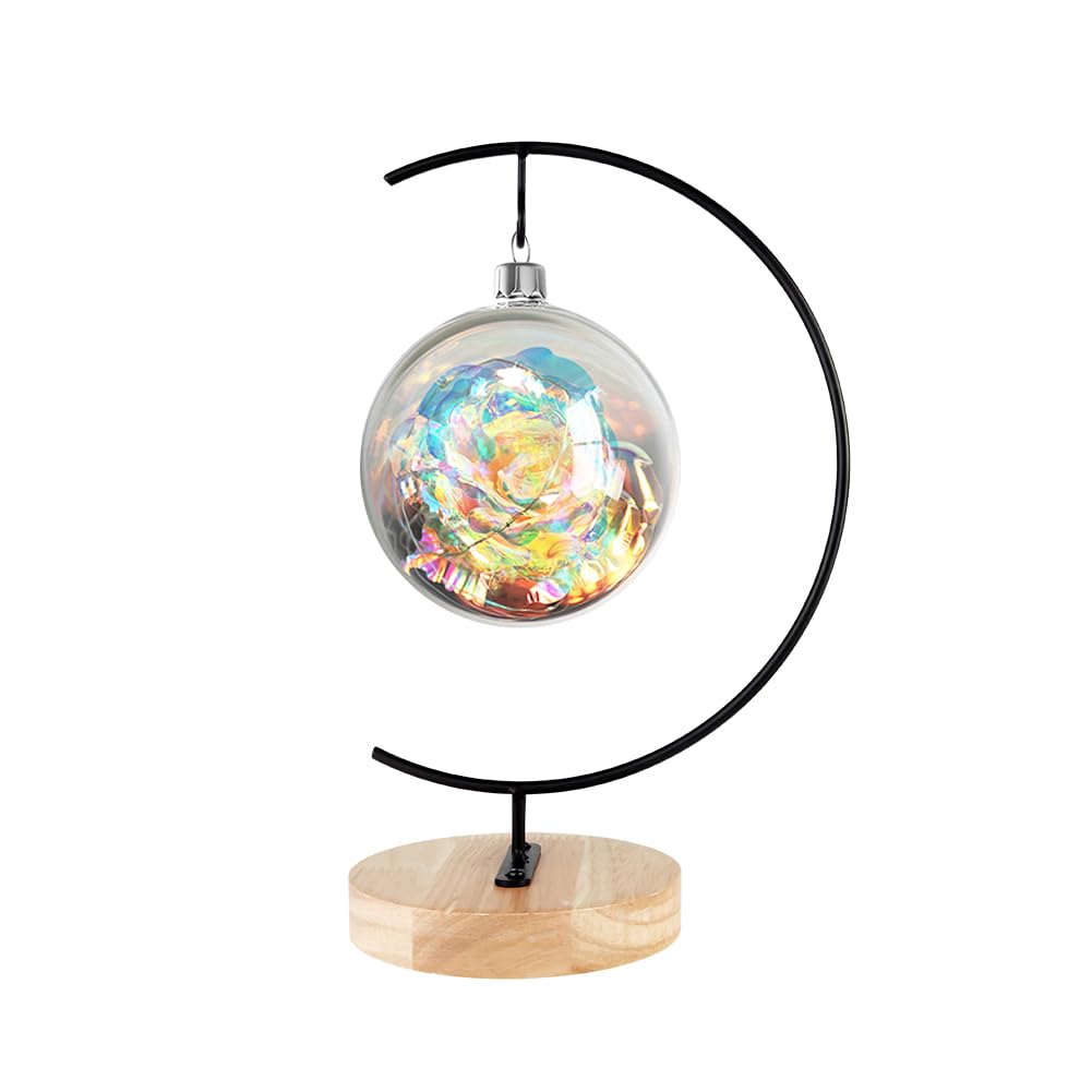 CXLE 11 Inch Ornament Display Stand, Black Ornament Hanger Stand for Hanging Glass Globe, Air Plant Terrarium, Christmas Ornament, Witch Ball, Home Office Wedding Decoration