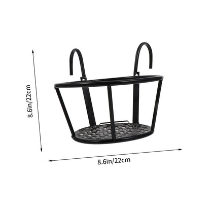 PRETYZOOM 2pcs Hanging Balcony Plant Rack Iron Flowerpot Holder Sturdy Succulent Stand for Outdoor Indoor Garden Patio Decoration