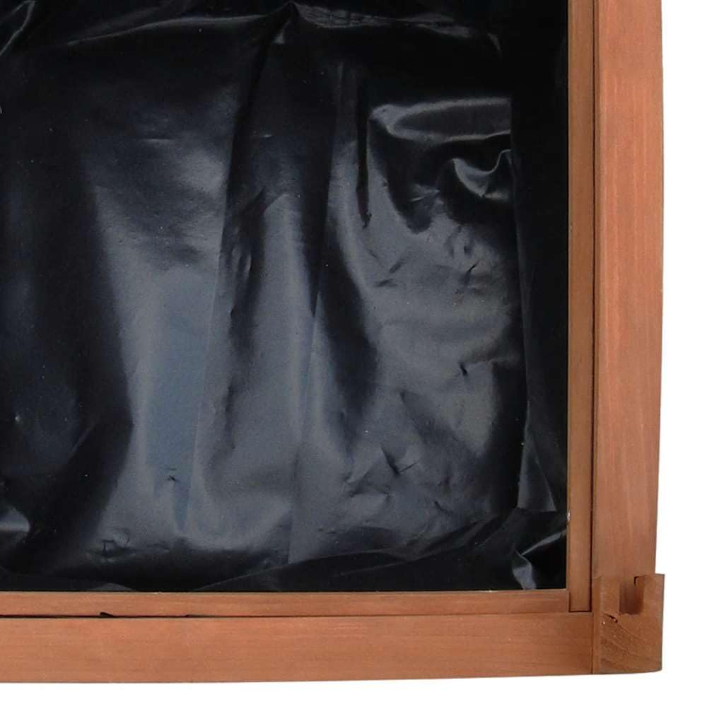 QZZCED 2-Pack Cedarwood Square Planters for Outdoor and Indoor Use, 19.7 Inch Large Garden Plant Box with Moisture Control Lining for Flowers, Vegetables, and Balcony