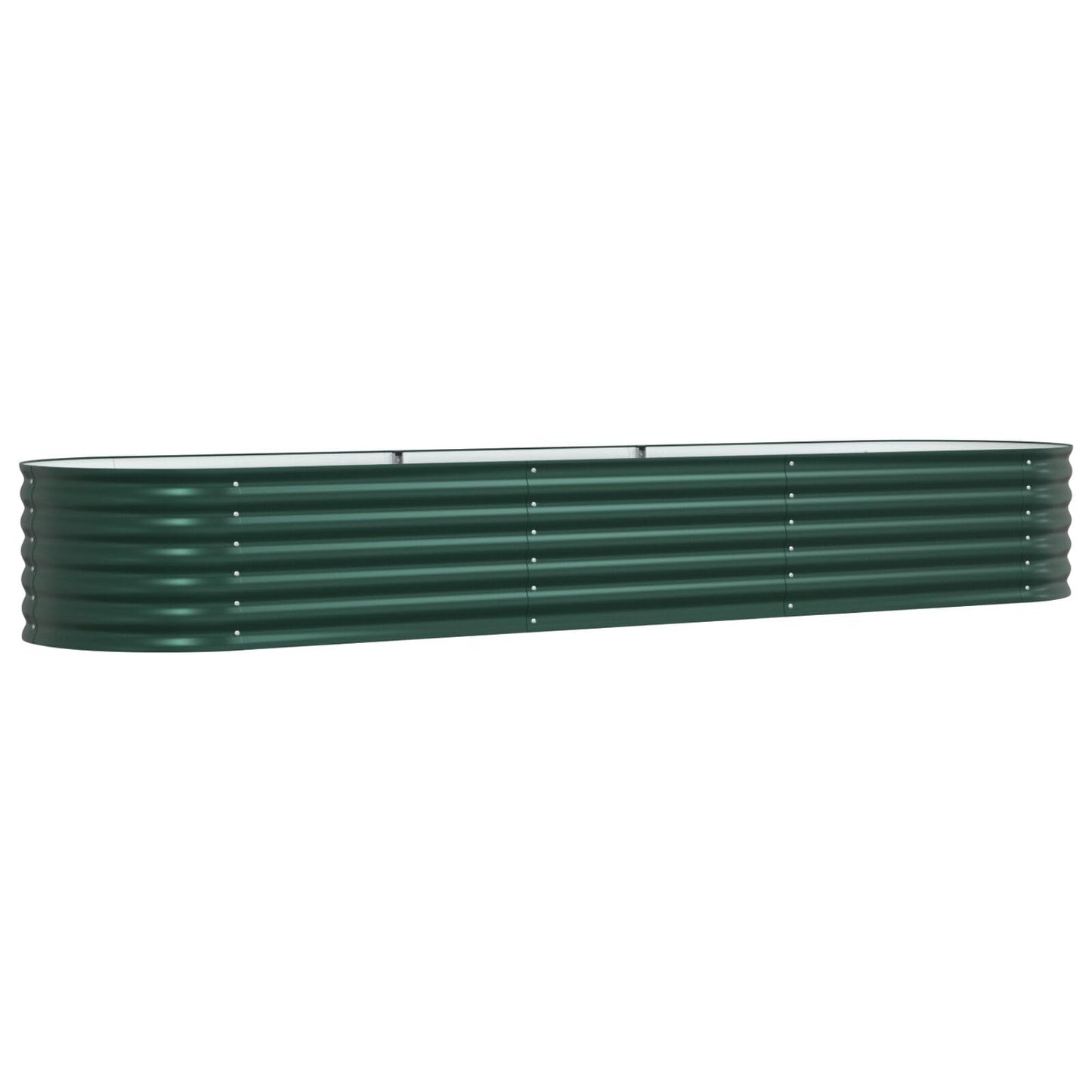 Fregramei Powder-Coated Garden Raised Bed, Metal Planter Box for Vegetables, Flowers, Herbs, Green Galvanized Steel 126 x 31.5 x 17.3 in,-609