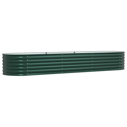Fregramei Powder-Coated Garden Raised Bed, Metal Planter Box for Vegetables, Flowers, Herbs, Green Galvanized Steel 126 x 31.5 x 17.3 in,-609