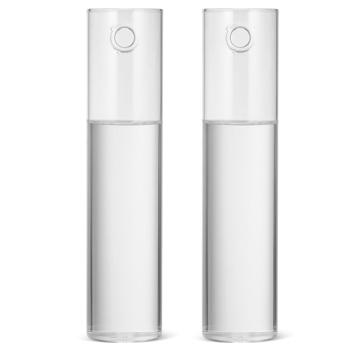 OSOLADY Wall Mounted Glass Cylinder Vases for Plants, Hanging Terrariums Water Propagation Stations, 2pcs Large Round Tube Holders for Indoor Home Décor