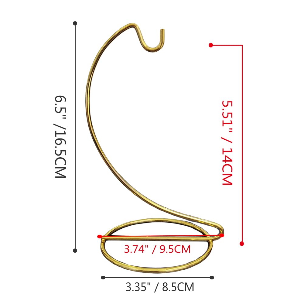 MADOCEGO Ornament Display Stand Hanger,Gold Ornament Party Decoration Holder Air Plant Flower Pot Hanging Terrarium Home Office Decoration