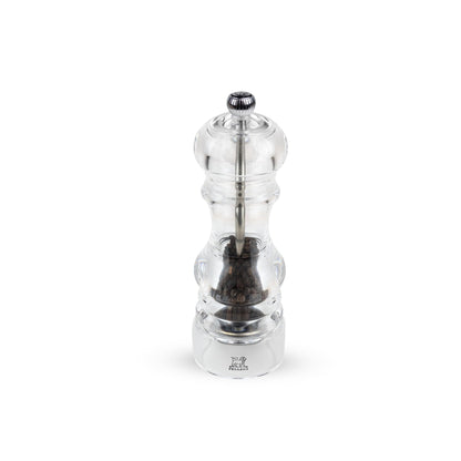 Manual pepper mill, acrylic, 18 cm