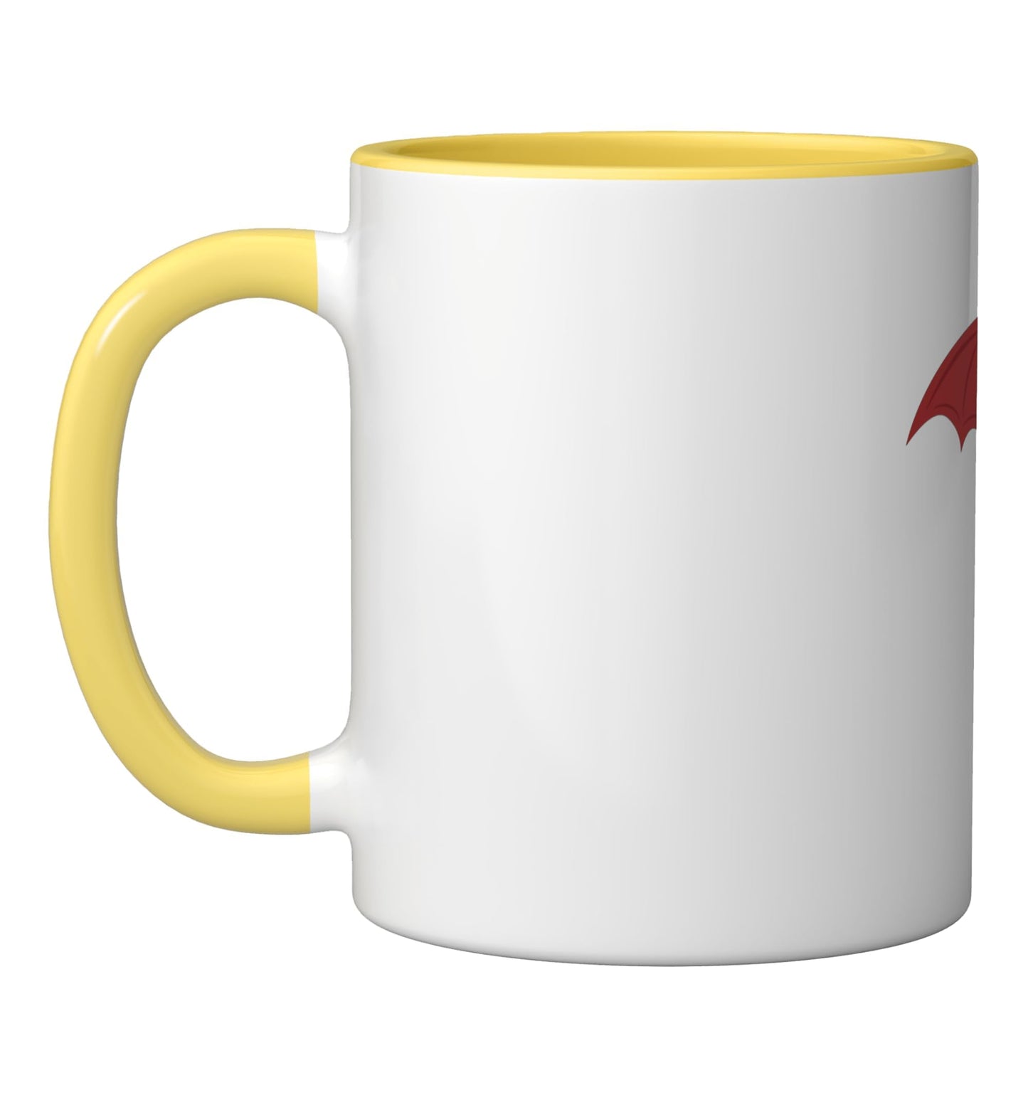 Funny Halloween Devil Egg Yolk Food Lover Lazy Costume Ceramic Mug, Yellow/White