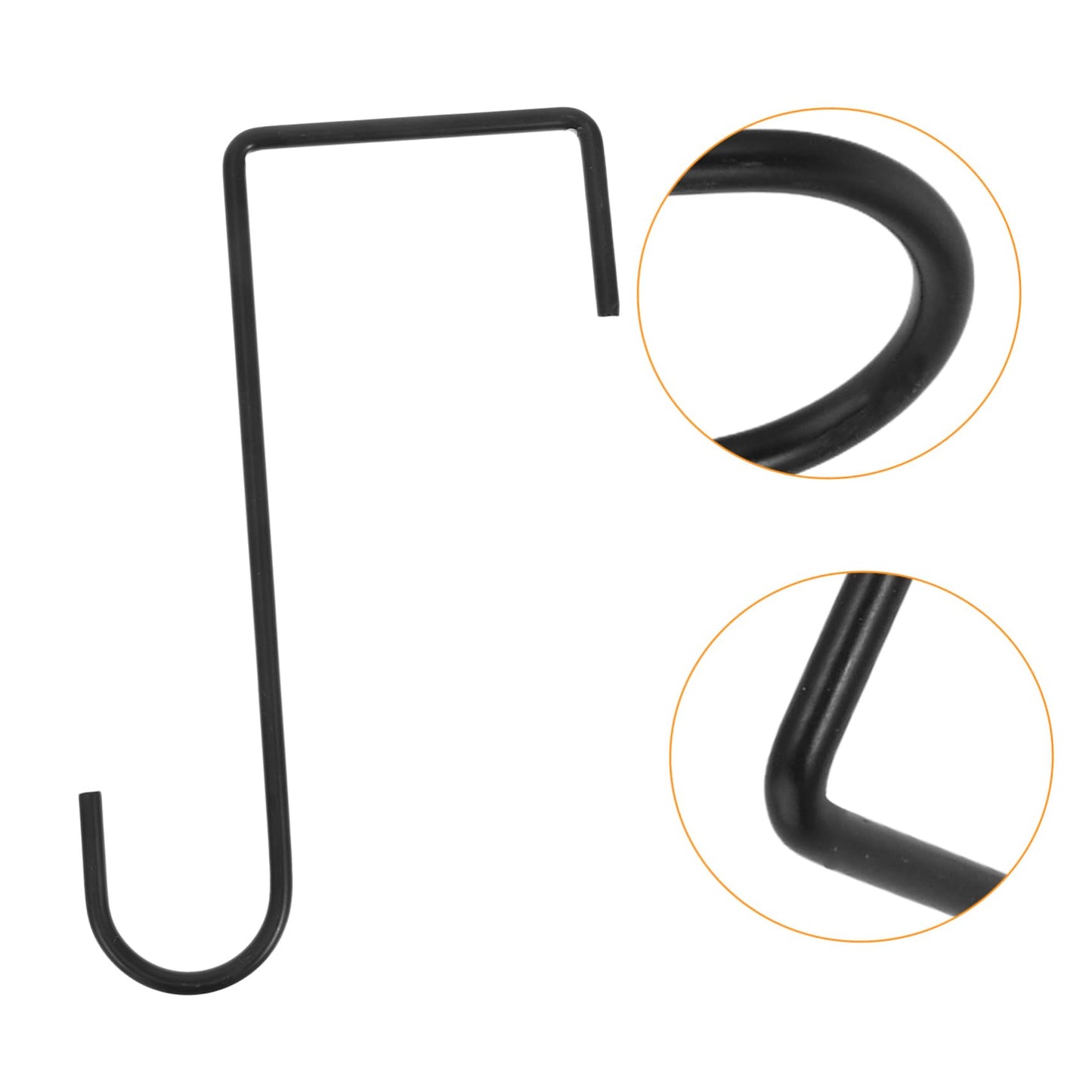 BESPORTBLE 8pcs Heavy Duty Black Fence Hooks for Hanging Plants Planters Bird Feeders Lights Easy to Install Space Saving Design for Decks Railings Gardens