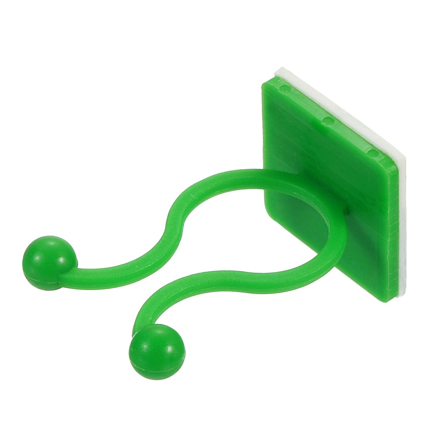 uxcell 100Pcs Plant Climbing Wall Fixture Clips, Plant Fixer Self-Adhesive Hooks Wire Fixing Supporting for Indoor Outdoor Decoration and Cable Wire Fixing (Green, 13.3mm/0.52")
