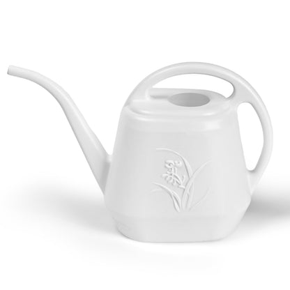 ZXJ Plant Watering Can - for Indoor and Outdoor Home Garden Plants - with Long Spout - White - 1/2 Gallon