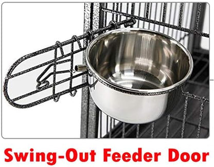 Deluxe Portable Wrought Iron Bird Travel Parrot Vet Carrier Cage Prevent Beaks Out Pet Products for Parrots Conures Cockatiel Amazon African Grey