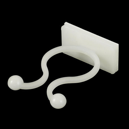 uxcell 100Pcs Plant Climbing Wall Fixture Clips, Plant Fixer Self-Adhesive Hooks Wire Fixing Supporting for Indoor Outdoor Decoration and Cable Wire Fixing (White, 19mm/0.75")