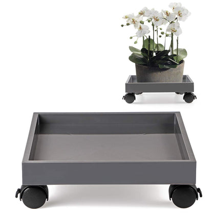 Skelang Square Wheeled Plant Dolly - ABS Planter Trays, Heavy Duty, Load Capacity 110 Lbs