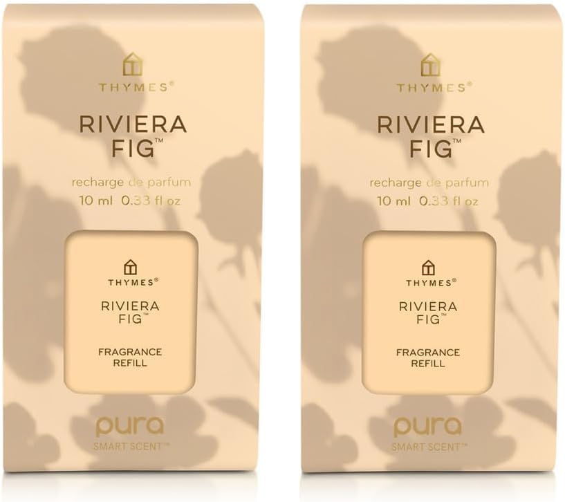 Thymes Pura Refills – 2 Pack of Oil Diffuser Scents – Long-Lasting Pura Diffuser Refills – Premium Home Fragrance – Notes Siberian Fir Needles, Cedarwood & Sandalwood (Frasier Fir, Pack of 2)