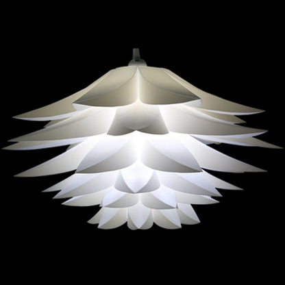 Lightingsky DIY IQ Jigsaw Puzzle Toy Lotus Flower Lamp Shade Ceiling Pendant for Room Decoration (White)