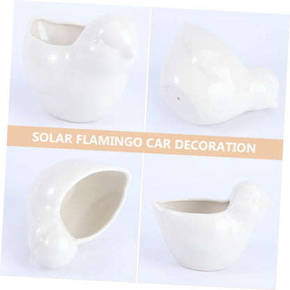 BESPORTBLE Creative Bird Modeling Ceramic Flower Pot for Succulent Plants Cute Animal Design for Indoor Garden Decor Small Decorative Planter Drainage Hole