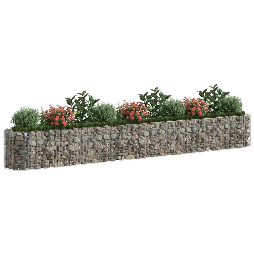 Logeirevo Gabion Raised Bed, Galvanized Iron Gabion Cages Basket, Garden Outdoor Flower Box Planter, Plant Above Ground Garden Boxes, 157.5"x19.7"x19.7",-1215