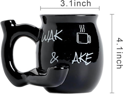 Treayes Ceramic coffee mugs, novelty coffee mugs - are the perfect choice for Christmas, Halloween, Father's Day, and birthday parties, and also make excellent gifts for coffee lovers.(Blak)