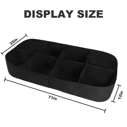 ZUDKSUY 2Pack 128 Gallon Fabric Raised Garden Bed 8 Grids 6x3x1Ft Plant Grow Bags, Square Planters for Outdoor Plants Growing Herbs Flowers Vegetables Potato Grow Bags Outdoor Indoor Gardening