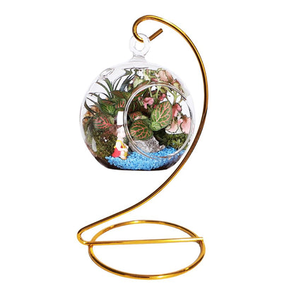 Fosinz 6 Inch Gold Ornament Display Stand, Metal Ornament Hanger Stand for Hanging Glass Globe, Air Plant Terrarium, Christmas Ornament, Witch Ball, Home Office Wedding Decoration (Gold)
