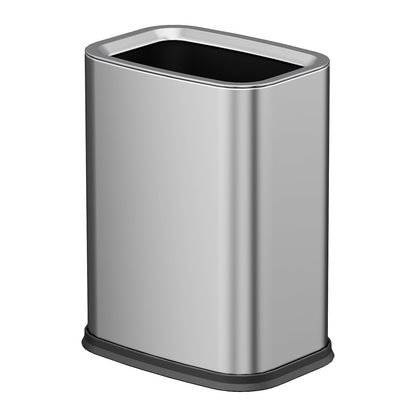 KHMMGK 2.6 Gal Stainless Steel Bathroom Trash Can,Metal Waste Baskets with Removable Inner Bucket,Small Office Garbage Can