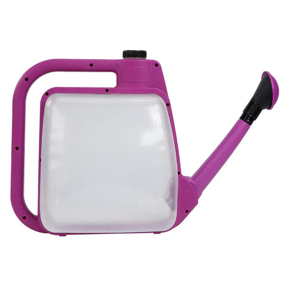 6L-Purple Foldable Watering Can with Rotating Nozzle & Long Spout for Plants, Indoor Outdoor Gardening, Clear Plastic
