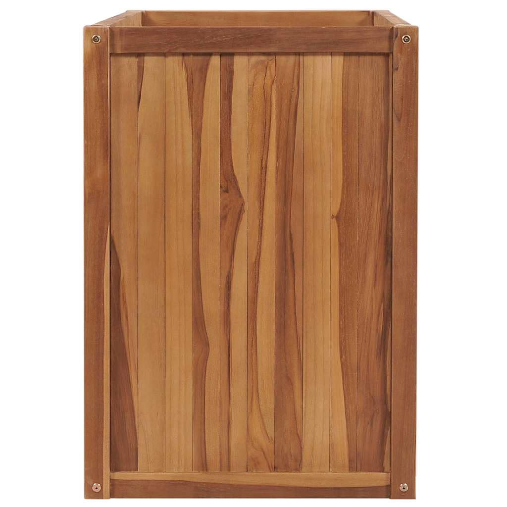vidaXL Solid Wood Teak Raised-Bed Garden Planter - Large, Durable, Easy to Assemble, Unique Wood Grains, Proposition 65 Warning