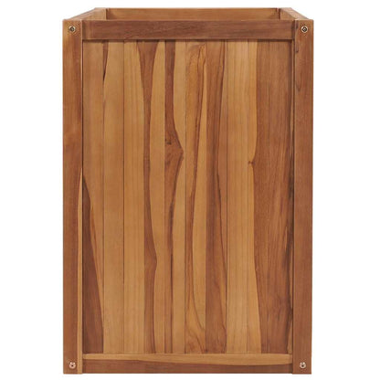 vidaXL Solid Wood Teak Raised-Bed Garden Planter - Large, Durable, Easy to Assemble, Unique Wood Grains, Proposition 65 Warning