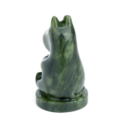 gemshan Hippo Statue, Natural Green Jade Sculpture, Hippopotamus Animal Figurine, Home, Office Desk, Entryway Table Decor