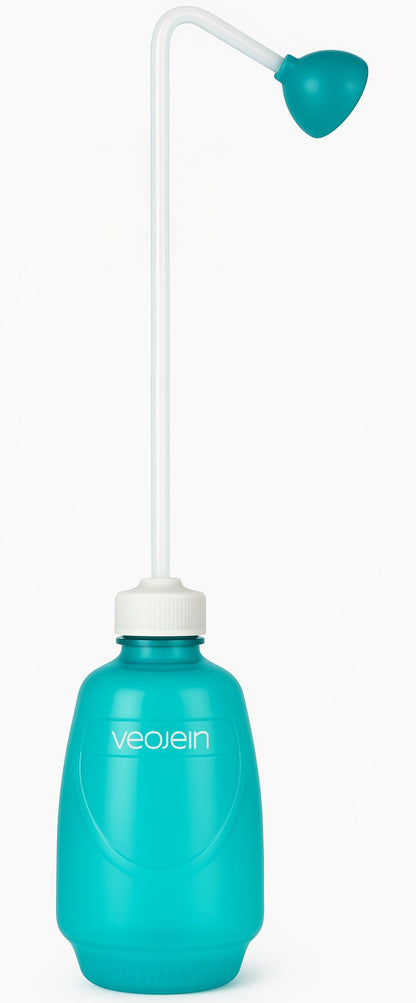 VEOJEIN Longest Spout Plant Watering Squeeze Bottle [16,2", Pack of 2], Watering Can for Hanging Plants, Original Extended Design for Hard-to-Reach Plants Indoor & Outdoor Watering, 15 oz (Teal)