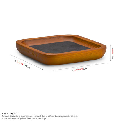 Oirlv Solid Wood Jewelry Display Tray Small Jewelry Tray Rings Earrings Bracelets Necklace Holder Organizer (Small, Grey)