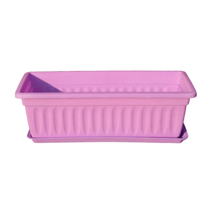 Sdlnklm Rectangular Planter Box for Gardening on Balcony Or Deck, Purple