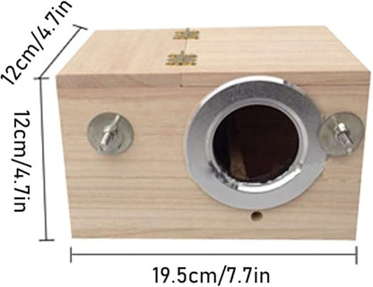 Ochine Parakeet Nesting Box Bird House Wood Breeding Box Parrots Mating Box, Pet Wood Parakeet Nest Box Bird House for Lovebirds Budgie Finch Cockatoo Canary and Medium-Sized Birds