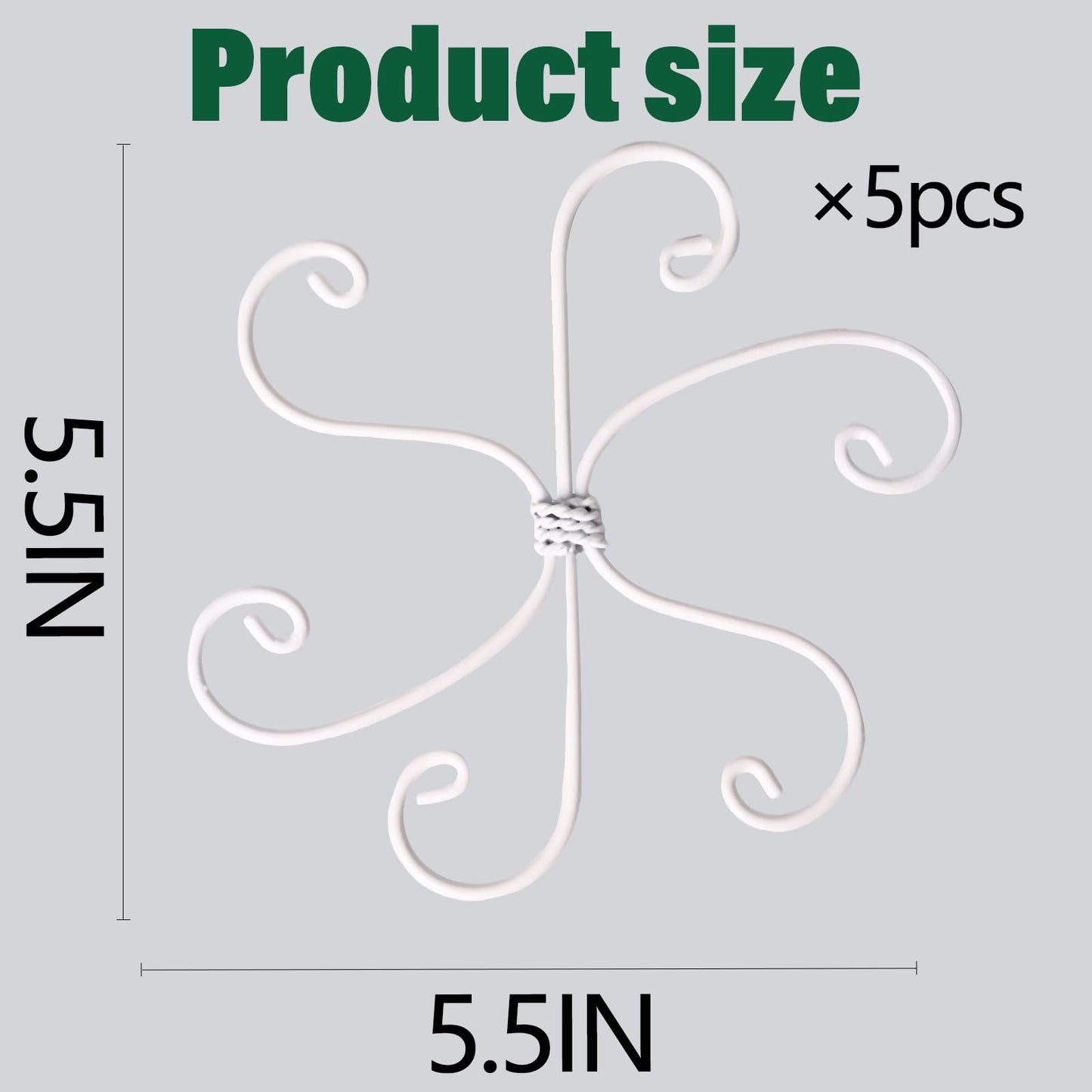 YOHSNOR 5PCS Monstera Plant Support Hook - 5.5x5.5 inch Premium Indoor Stem Stabilizer for Monstera & Fishbone Cactus, Durable,Easy Installation, Gentle Protection for Healthy Plant Growth