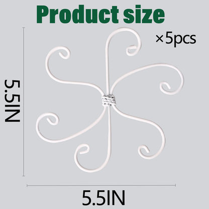 YOHSNOR 5PCS Monstera Plant Support Hook - 5.5x5.5 inch Premium Indoor Stem Stabilizer for Monstera & Fishbone Cactus, Durable,Easy Installation, Gentle Protection for Healthy Plant Growth