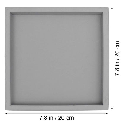 DOITOOL 8.89 Inch Square Thickened Flower Pot Tray Leakproof Plant Saucer Multi-Functional Indoor Balcony Garden Base Grey