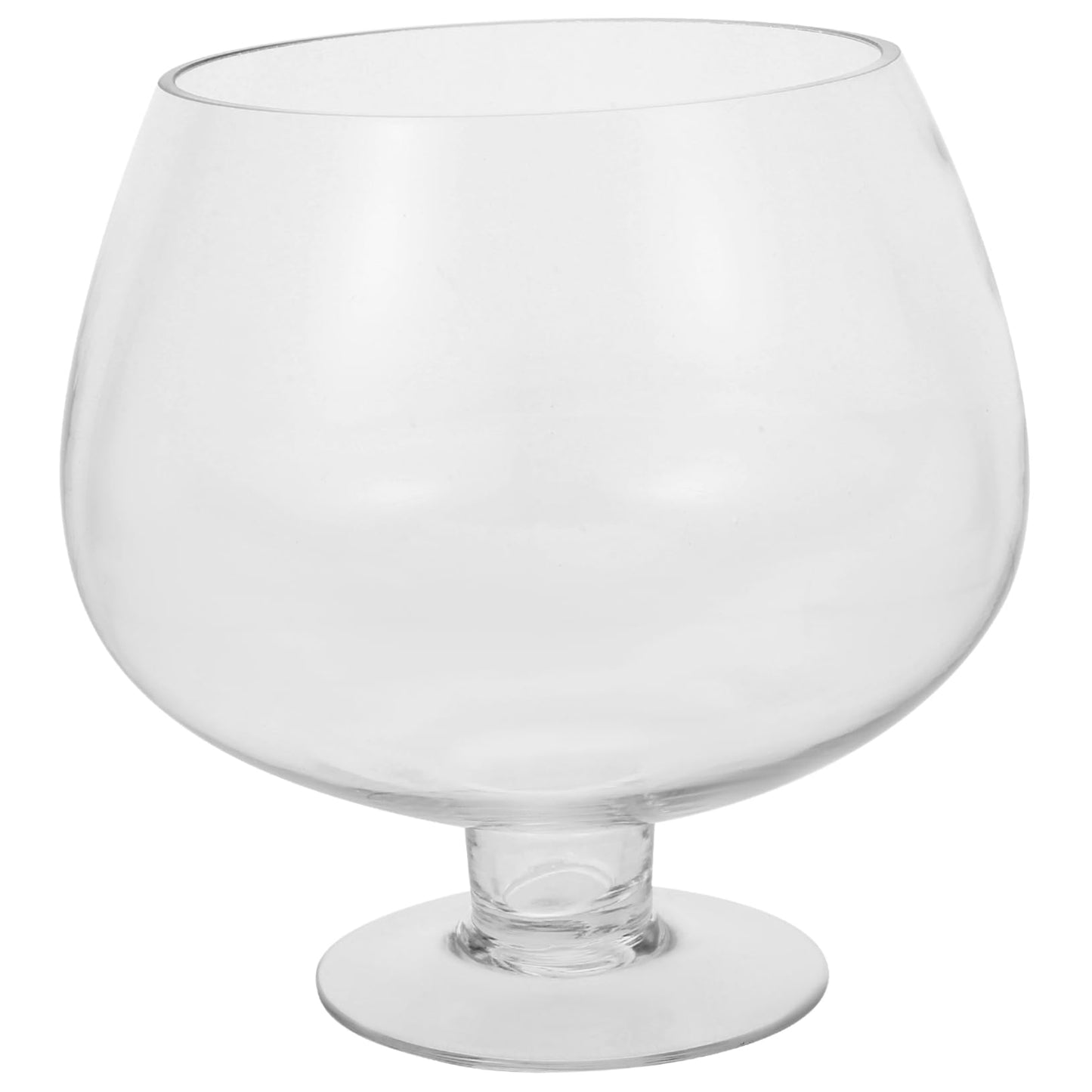 BESPORTBLE Clear Bubble Bowl, Glass Vase with Stand Fish Bowl Clear Planter Terrarium Globe Flower Vase Hydroponic Kitchen Table Centerpiece Footed Pedestal