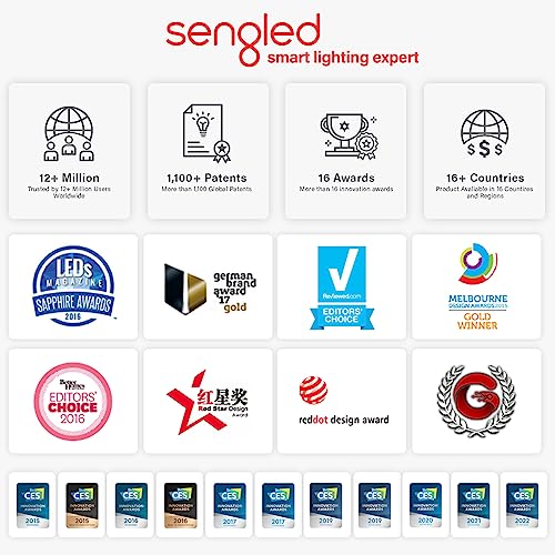 Sengled Smart Light Bulbs, Color Changing Alexa/Bluetooth Mesh, Dimmable LED Bulb A19 E26 Multicolor, High CRI, High Brightness, 8.7W 800LM, 1Pack