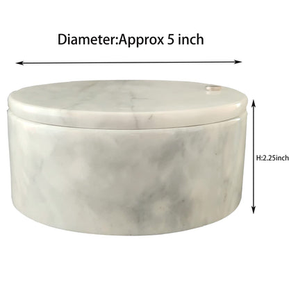 Ritadeshop Salt and Pepper Bowl/Dual Compartment Cellar with Swivel Top for Salt, Spice and Herbs Storage (Gray White)