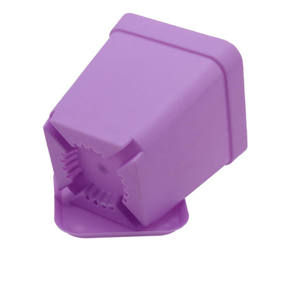 HOIGON 100 Pack 3 Inch Purple Square Nursery Pot, Durable Thickened Plastic Nursery Pots with Drain Holes, Small Square Planting Containers for Flower Tomatoes Basil