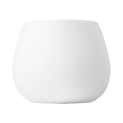 Kate Sleek Matte White Plant Pot Indoor, 5 Inch Pot for Plants, Lightweight, Minimal Style, Tabletop Decorative Garden Pot at Living Room, Work Desk, Ceramic Cachepot for Indoor Plants, Faux Flower